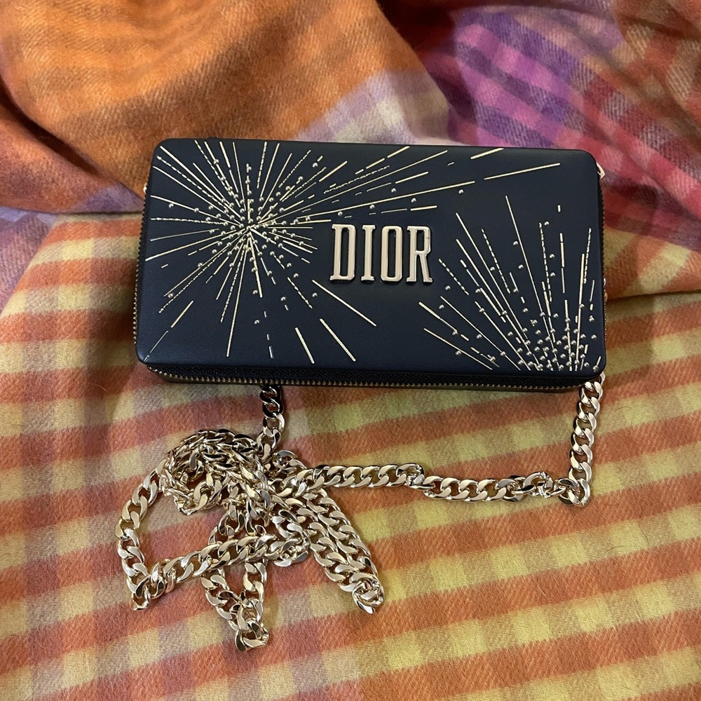 Offers Welcome! Navy and Gold Dior Cosmetic Bag or Clutch